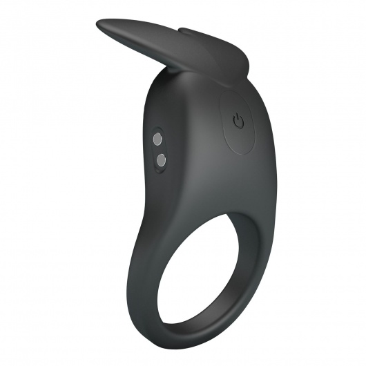 Черное перезаряжаемое виброкольцо Carlton - Baile - в Тюмени купить с доставкой