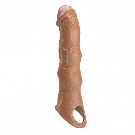 Карамельный фаллоудлинитель с 3 вставками - 28 см. - Baile - в Тюмени купить с доставкой