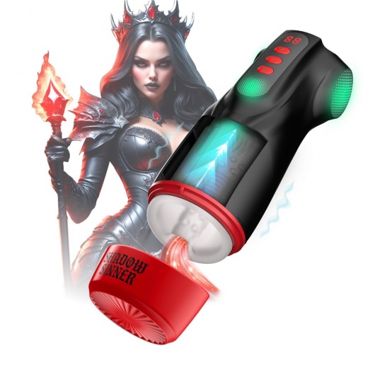 Интерактивный мастурбатор Raven с вакуумом, вибрацией и подсветкой - Shots Media BV - в Тюмени купить с доставкой