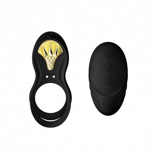Черное эрекционное виброкольцо Bayek с пультом ДУ - Zalo - в Тюмени купить с доставкой