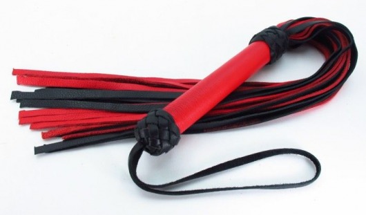 Черно-красная плеть с красной ручкой  Турецкие головы  - 57 см. - БДСМ Арсенал - купить с доставкой в Тюмени