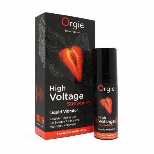 Жидкий вибратор Orgie High Voltage Strawberry - 15 мл. - ORGIE - купить с доставкой в Тюмени