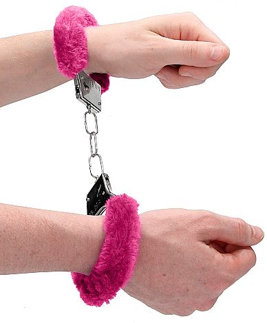Пушистые розовые наручники OUCH! Pink - Shots Media BV - купить с доставкой в Тюмени