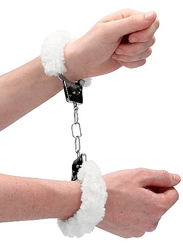 Белые пушистые наручники OUCH! White - Shots Media BV - купить с доставкой в Тюмени