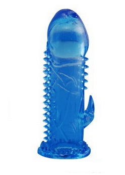 Голубая насадка с усиками и отростком для стимуляции клитора - Sextoy 2011 - в Тюмени купить с доставкой