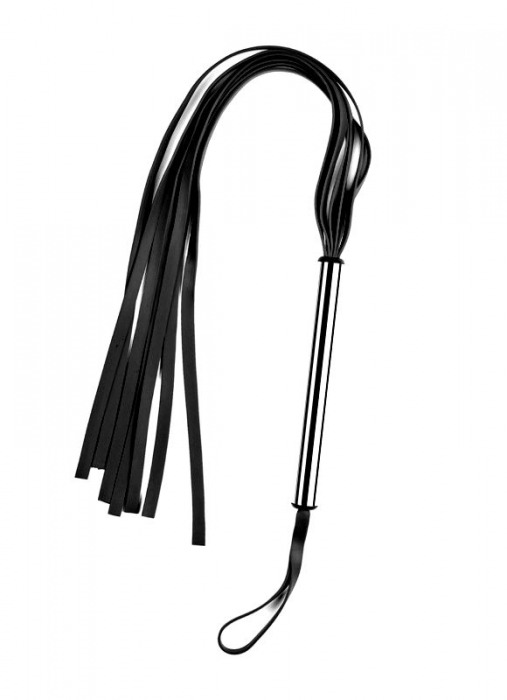 Чёрная плеть с металлической ручкой - Sitabella - купить с доставкой в Тюмени