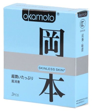 Презервативы в обильной смазке OKAMOTO Skinless Skin Super lubricative - 3 шт. - Okamoto - купить с доставкой в Тюмени
