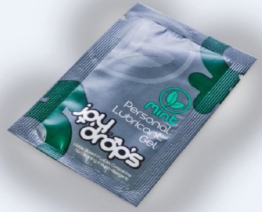 Пробник смазки на водной основе с ароматом мяты JoyDrops Mint - 5 мл. - JoyDrops - купить с доставкой в Тюмени