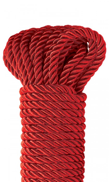 Красная веревка для фиксации Deluxe Silky Rope - 9,75 м. - Pipedream - купить с доставкой в Тюмени
