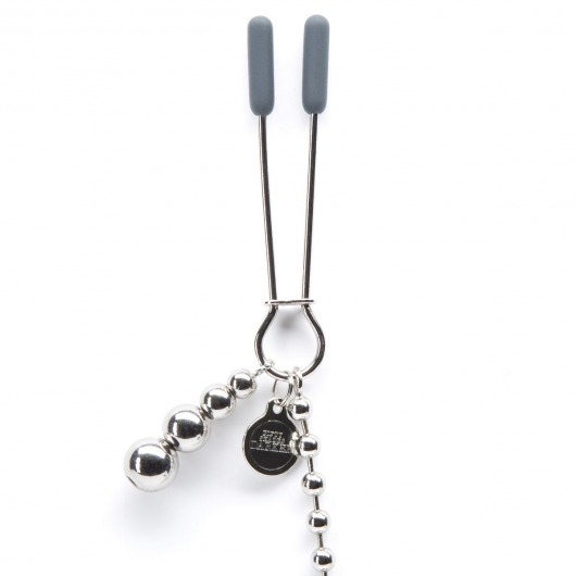 Зажимы для сосков на нитке бусин At My Mercy Chained Nipple Clamps - Fifty Shades of Grey - купить с доставкой в Тюмени