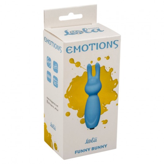 Голубой мини-вибратор Emotions Funny Bunny - Lola Games