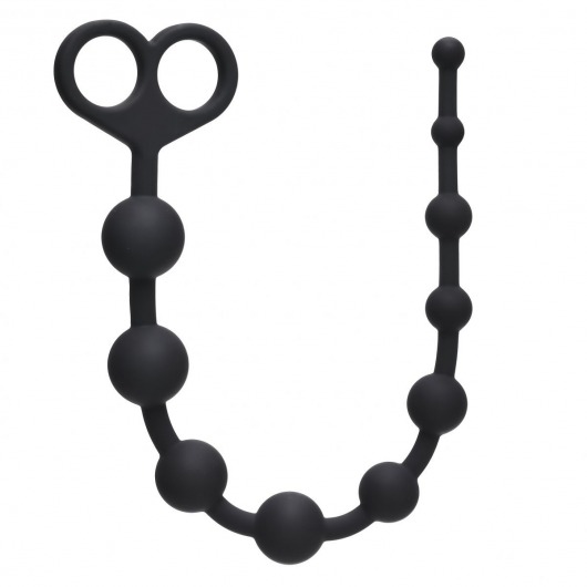 Чёрная анальная цепочка Orgasm Beads - 33,5 см. - Lola Games