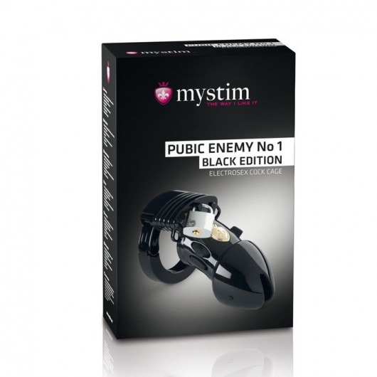 Пояс верности с электростимуляцией Mystim Pubic Enemy No1 Black Edition - MyStim - купить с доставкой в Тюмени