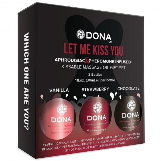 Подарочный набор массажных масел DONA Let me kiss you - System JO - купить с доставкой в Тюмени