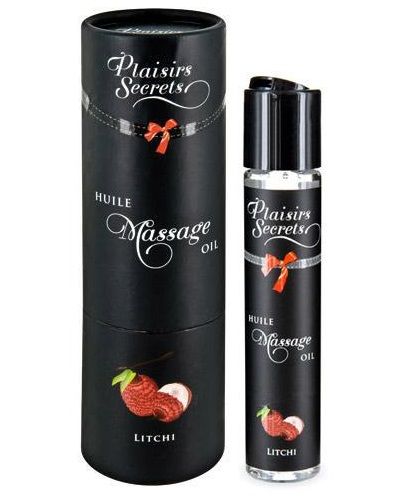 Массажное масло с ароматом личи Huile de Massage Gourmande Litchi - 59 мл. - Plaisir Secret - купить с доставкой в Тюмени