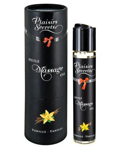 Массажное масло с ароматом ванили Huile de Massage Gourmande Vanille - 59 мл. - Plaisir Secret - купить с доставкой в Тюмени