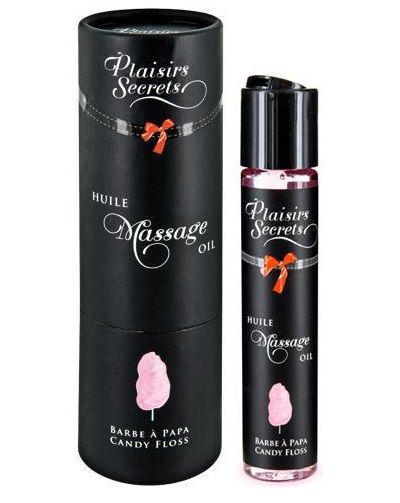 Массажное масло с ароматом сладкой ваты Huile de Massage Gourmande Barbe à Papa - 59 мл. - Plaisir Secret - купить с доставкой в Тюмени