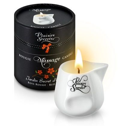Массажная свеча с ароматом красного дерева Jardin Secret D orient Bois Roug - 80 мл. - Plaisir Secret - купить с доставкой в Тюмени