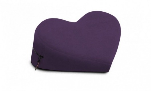 Фиолетовая малая вельветовая подушка-сердце для любви Liberator Retail Heart Wedge - Liberator - купить с доставкой в Тюмени