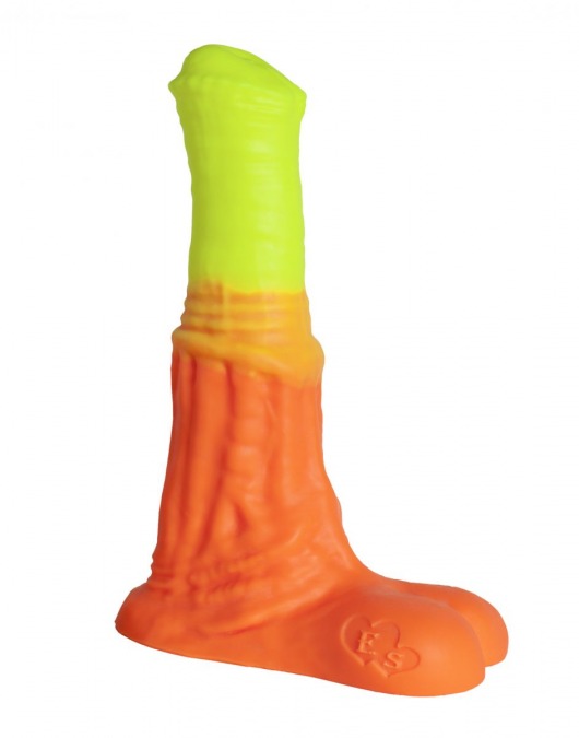 Оранжево-жёлтый фаллоимитатор  Пегас Large+  - 26,5 см. - Erasexa - купить с доставкой в Тюмени