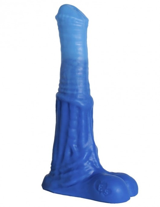 Синий фаллоимитатор  Пегас Small  - 21 см. - Erasexa - купить с доставкой в Тюмени