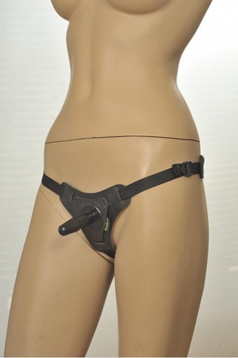 Кожаные трусики с плугом Kanikule Leather Strap-on Harness Anatomic Thong - Kanikule - купить с доставкой в Тюмени