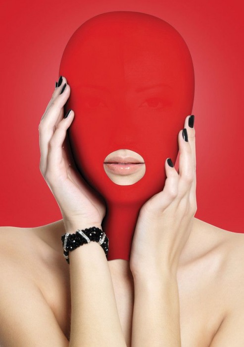Красная маска на голову с прорезью для рта Submission Mask - Shots Media BV - купить с доставкой в Тюмени