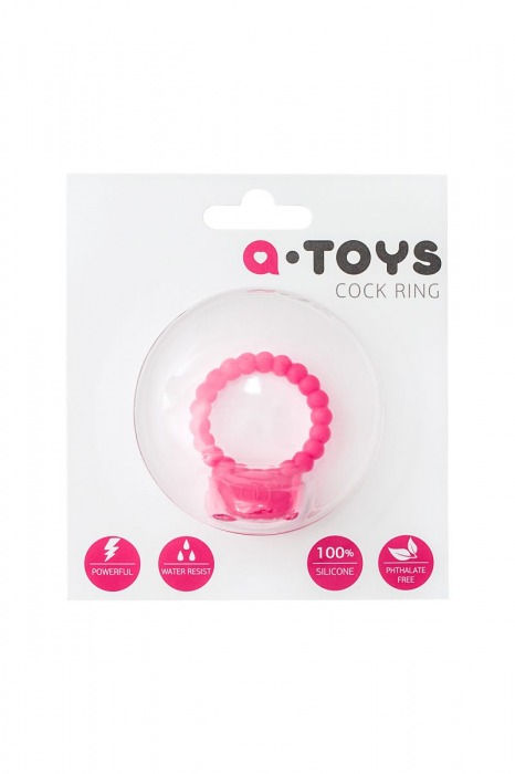 Розовое виброкольцо на пенис A-toys из силикона - A-toys - в Тюмени купить с доставкой