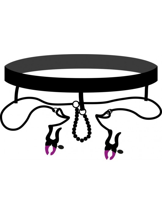 Трусики с зажимами для половых губ и бусинками для массажа промежности - Orion - купить с доставкой в Тюмени