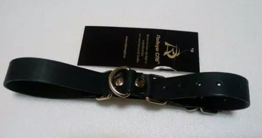Чёрные ременные наручники с полукольцом - Подиум - купить с доставкой в Тюмени