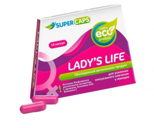 Возбуждающие капсулы Ladys Life - 14 капсул (0,35 гр.) - SuperCaps - купить с доставкой в Тюмени