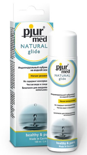Нейтральный лубрикант на водной основе pjur MED Natural glide - 100 мл. - Pjur - купить с доставкой в Тюмени