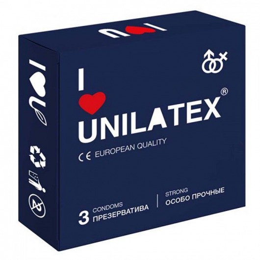 Ультрапрочные презервативы Unilatex Extra Strong - 3 шт. - Unilatex - купить с доставкой в Тюмени