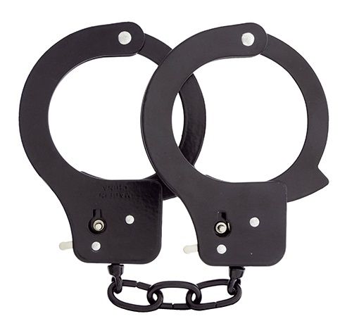 Чёрные наручники из листового металла BONDX METAL CUFFS BLACK - Dream Toys - купить с доставкой в Тюмени