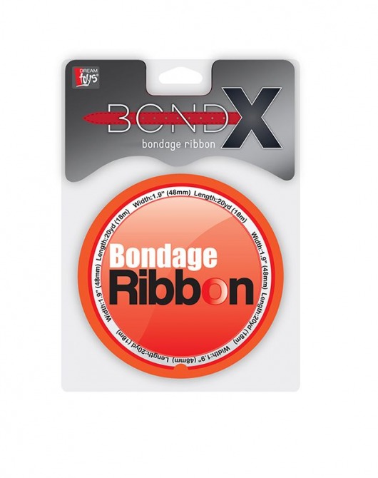 Красная лента для связывания BONDX BONDAGE RIBBON - 18 м. - Dream Toys - купить с доставкой в Тюмени