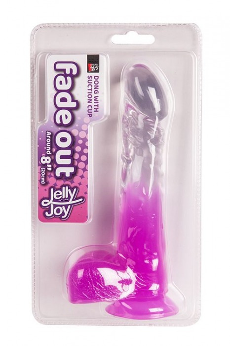 Фиолетовый фаллоимитатор с прозрачным стволом и присоской - 20 см. - Dream Toys