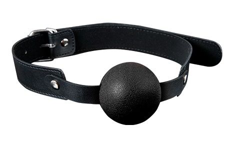 Силиконовый кляп-шар с ремешками из полиуретана Solid Silicone Ball Gag - Blush Novelties - купить с доставкой в Тюмени