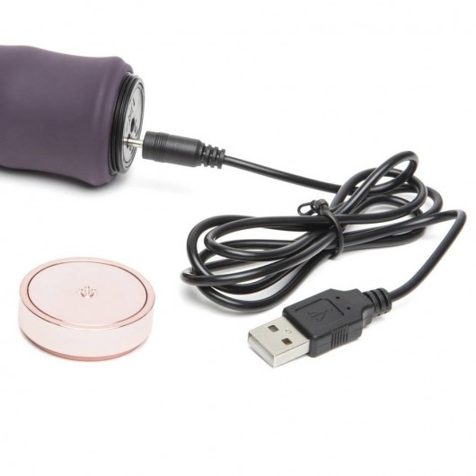 Фиолетовый вибратор с волнообразным стволом Deep Inside Rechargeable Classic Wave Vibrator - 16,5 см. - Fifty Shades of Grey