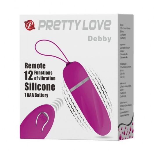 Виброяйцо Debby с дистанционным пультом и 12 видами вибрации - Baile