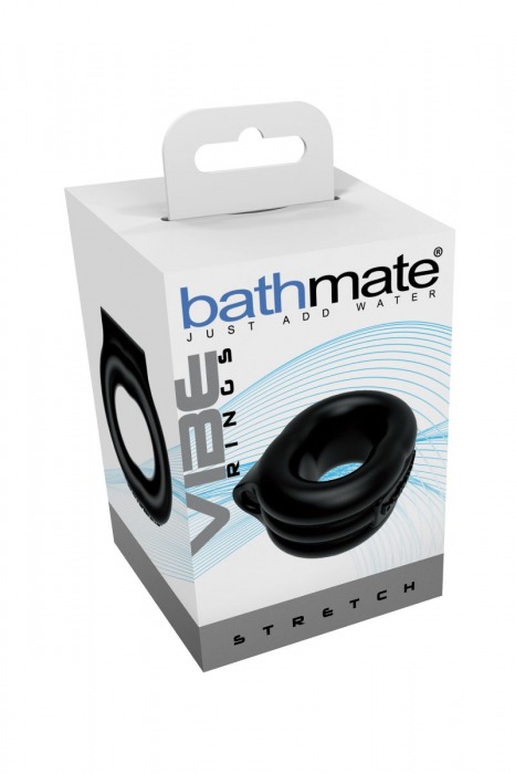 Чёрное эрекционное виброкольцо Stretch - Bathmate - в Тюмени купить с доставкой