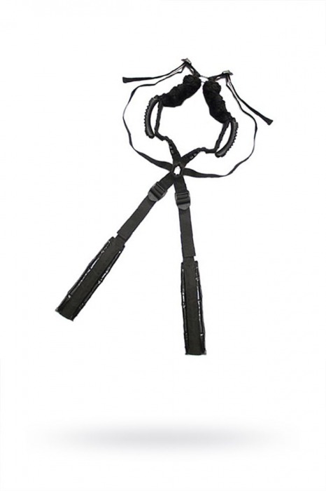 Чёрный бондажный комплект Romfun Sex Harness Bondage на сбруе - Romfun - купить с доставкой в Тюмени
