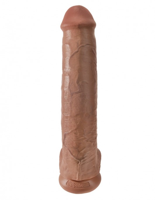 Кофейный фаллоимитатор-гигант 15  Cock with Balls - 40,6 см. - Pipedream