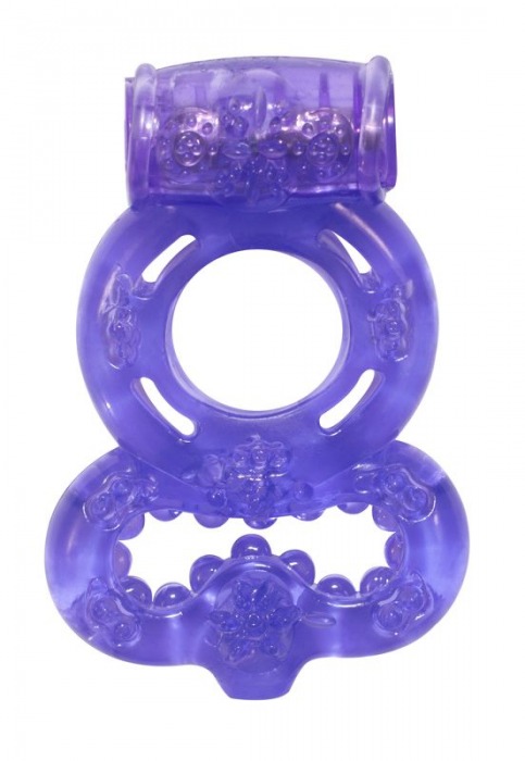Фиолетовое эрекционное кольцо Rings Treadle с подхватом - Lola Games - в Тюмени купить с доставкой