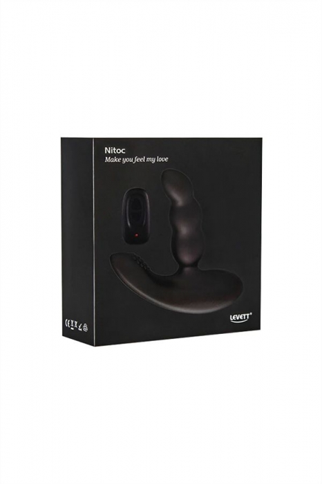 Черный силиконовый стимулятор простаты Levett Nitoc с пультом ДУ - Levett - в Тюмени купить с доставкой