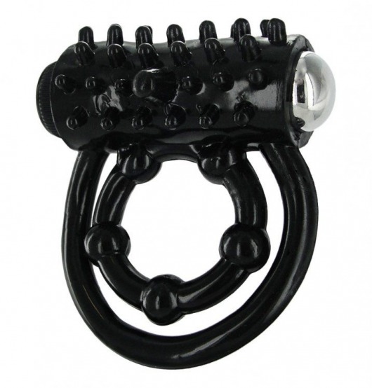 Чёрное эрекционное кольцо Trinity X с подхватом мошонки - XR Brands - в Тюмени купить с доставкой