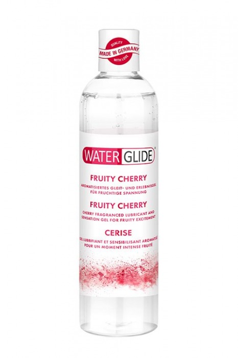 Лубрикант на водной основе с ароматом вишни FRUITY CHERRY - 300 мл. - Waterglide - купить с доставкой в Тюмени