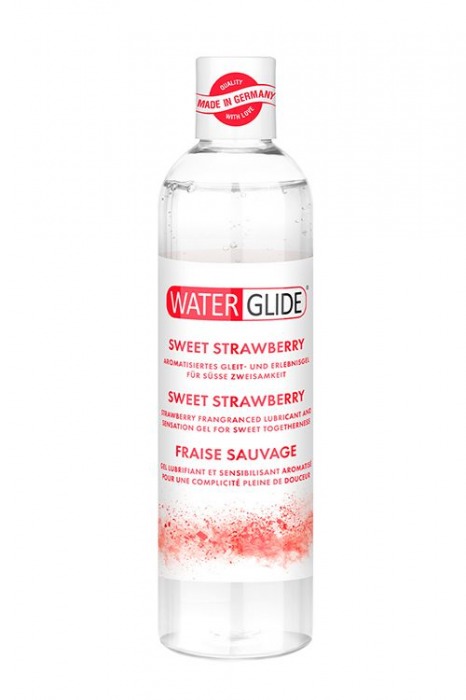 Лубрикант на водной основе с ароматом клубники SWEET STRAWBERRY - 300 мл. - Waterglide - купить с доставкой в Тюмени