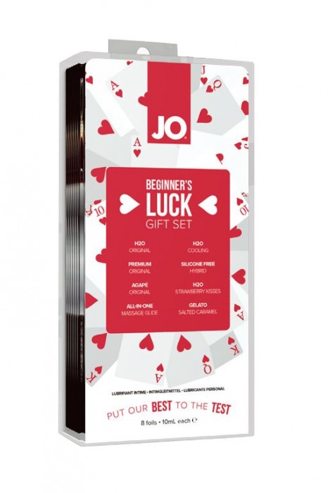 Подарочный набор смазок Beginner’s Luck Kit – 8 саше по 3 мл. - System JO - купить с доставкой в Тюмени