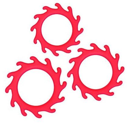 Набор из 3 красных эрекционных колец Renegade Gears - NS Novelties - в Тюмени купить с доставкой