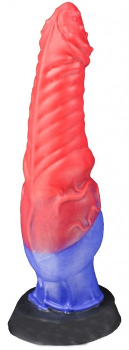 Красно-синий фаллоимитатор  Гиппогриф large  - 27 см. - Erasexa - купить с доставкой в Тюмени